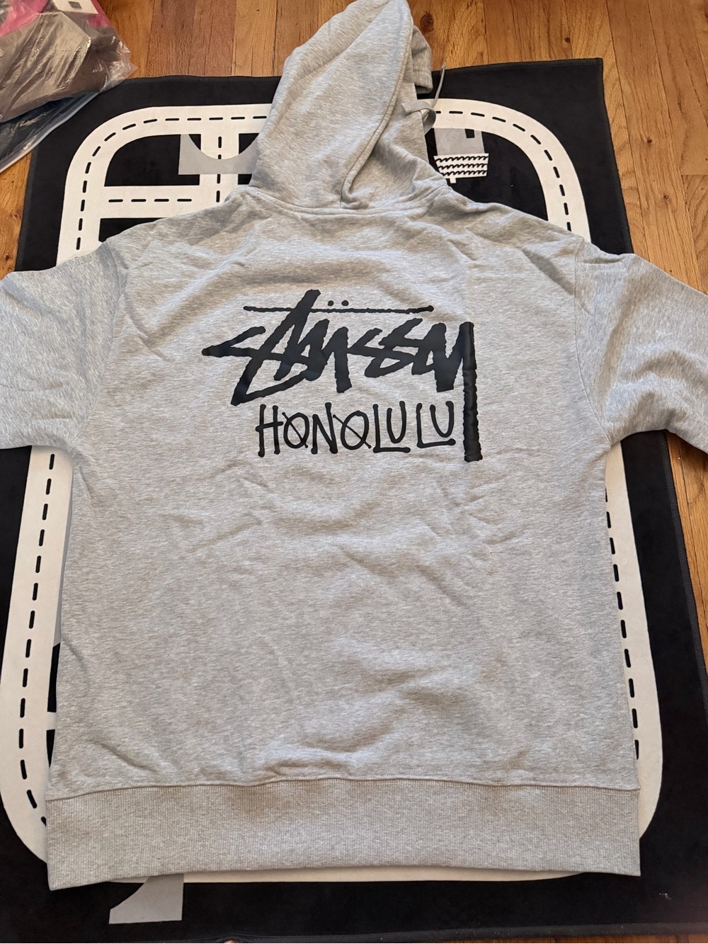Stussy Honolulu Hoodie - Light Gray Size L